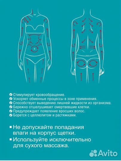 Щетка для сухого массажа новая