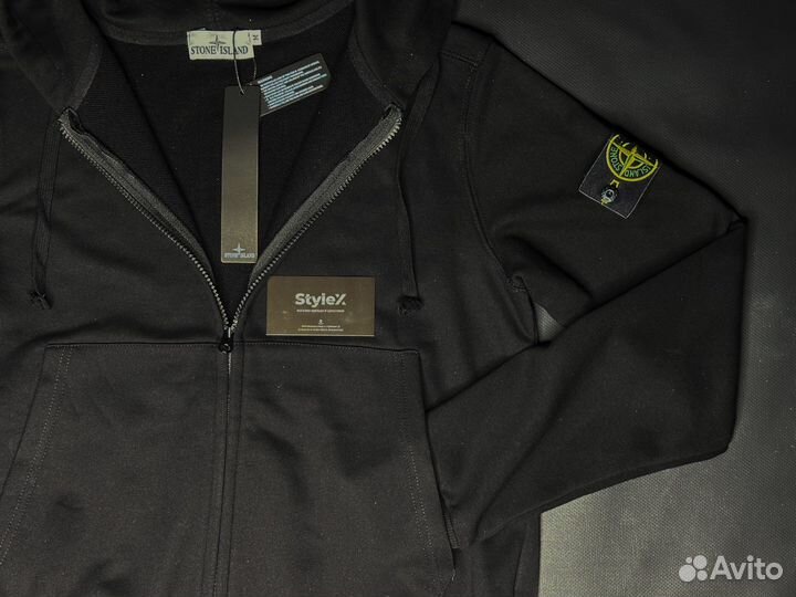 Stone island Zip hoodie black