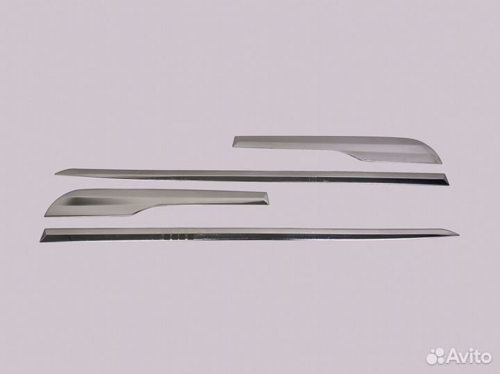 Молдинги дверей Ниссан Ноут 12 Хром