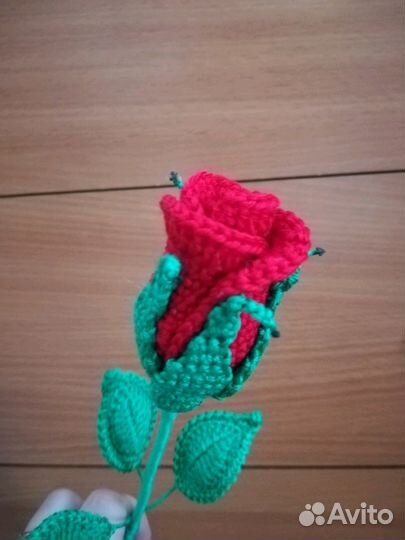 Вязанные цветы #Роза крючком