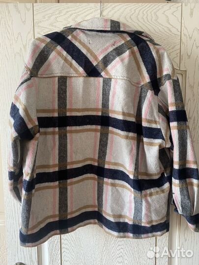 Рубашка теплая в клетку оверсайз y2k