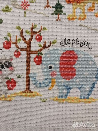 Готовая вышивка Zoo Map