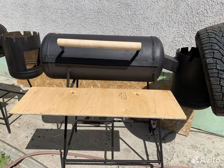 Мангал с печью под казан