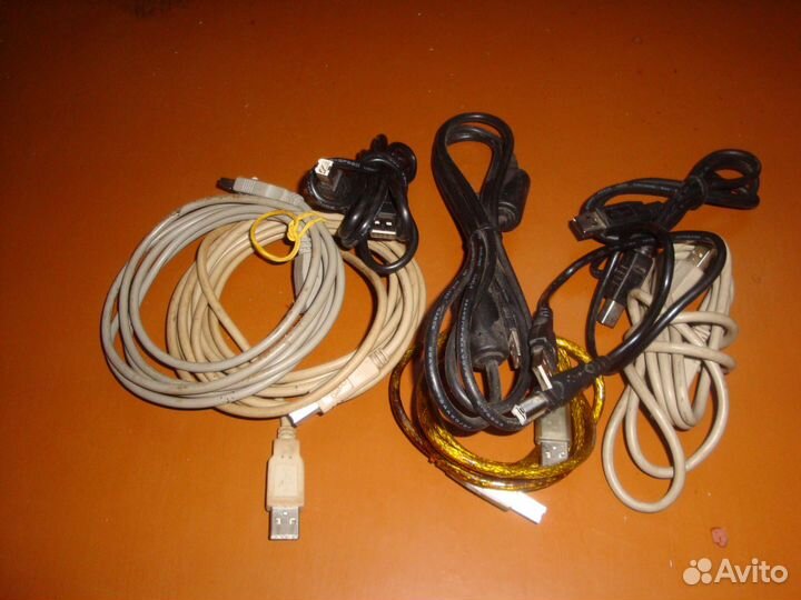 Кабеля для принтера USB-A - USB-B, RJ-45, питания