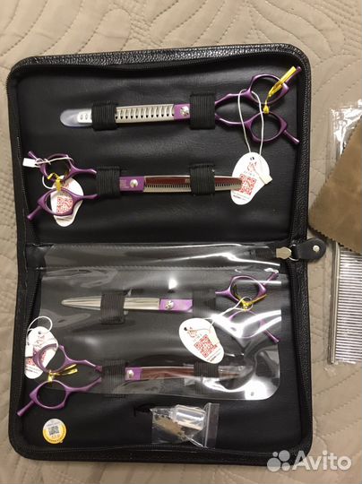 Набор 4 ножниц для груминга Fenice 7 дюймов