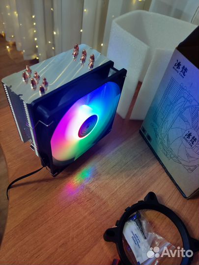 Большой кулер 120мм 6 трубок 150 ватт 4 pin
