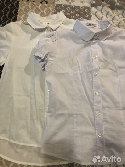 Блузка школьная с коротким рукавом 2 шт