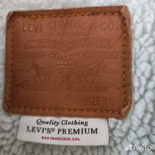 Джинсовая куртка с мехом levis мужская (шерпа)