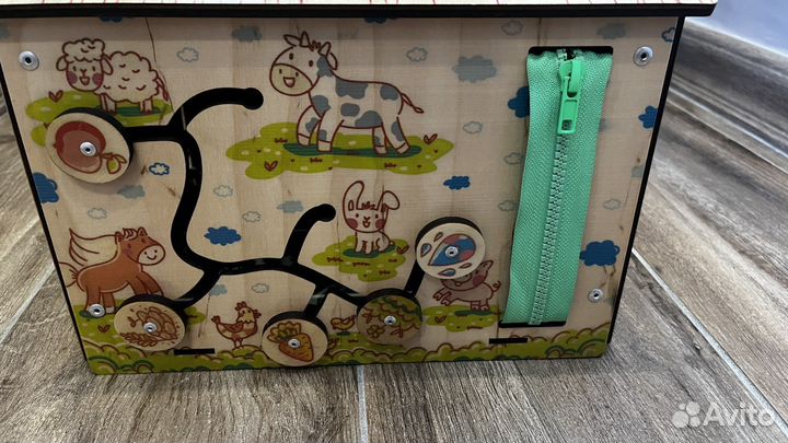 Бизиборд домик (бизидом) развивающий комплекс