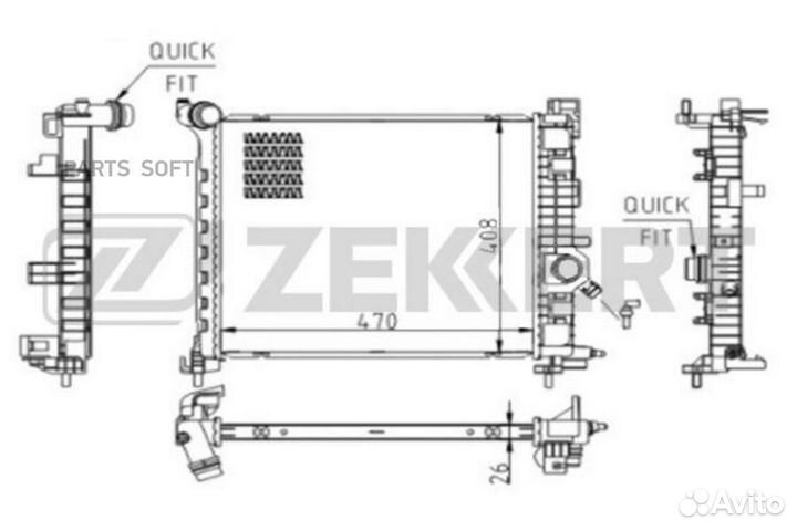 Радиатор охлаждения Опель Мерива B 10