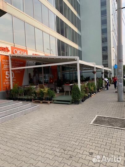 Навес выдвижной. Пергола для террасы. Алюминиевые