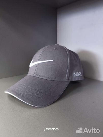 Кепка бейсболка nike серая