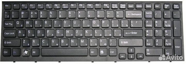 Клавиатура Sony vaio vpceb3M1R/T с черной рамкой