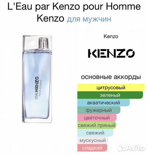 Духи Leau par kenzo pour homme мужские 100ml