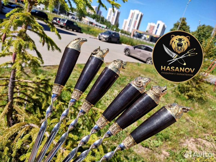 Шампура с головами зверей