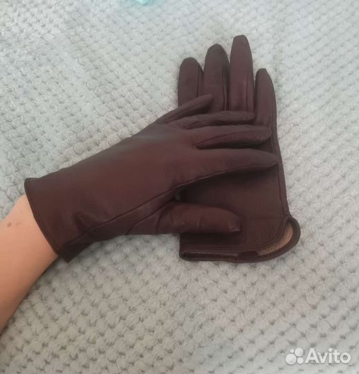 Перчатки кожаные женские H&M