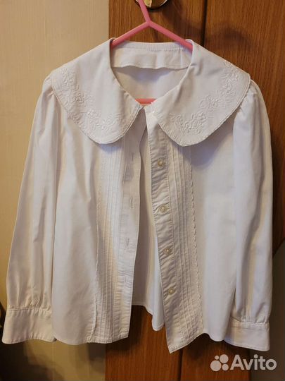 Блузка белая школьная 122 128