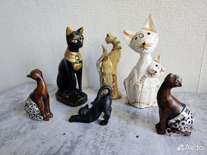 Фигурки кошек, набор 6 штук