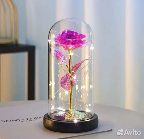 Подарочная роза с подсветкой