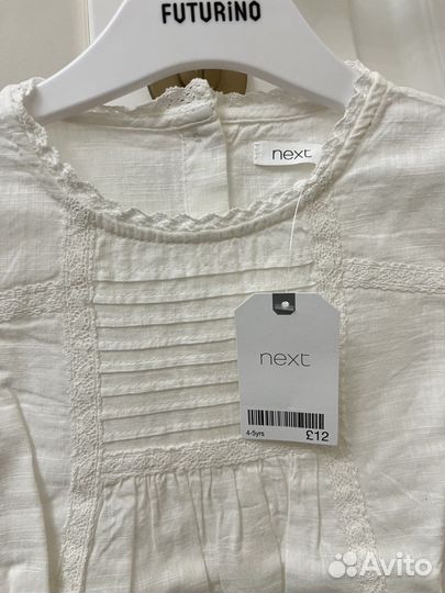 Рубашка для девочки H&M 110см