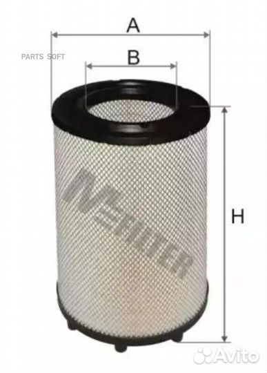 M-filter A8002 A8002 фильтр воздушный с ножками H5