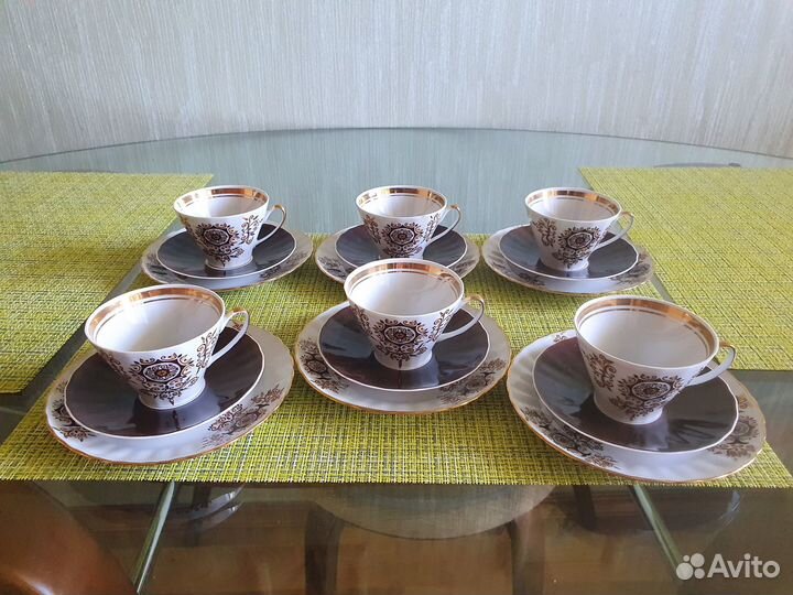 Кофейно-чайное трио Рига RPR 18 предметов