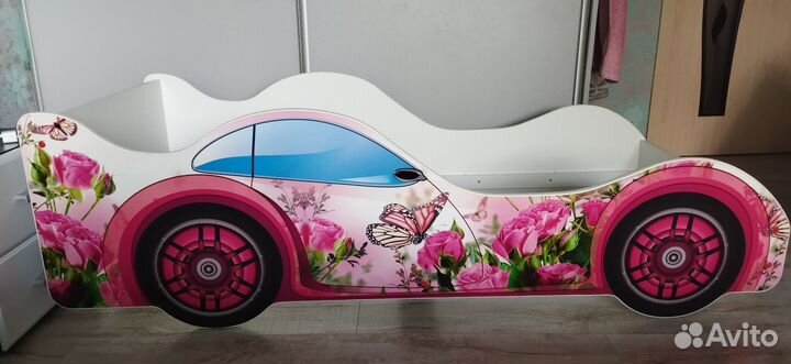 Детская кровать машина с матрасом