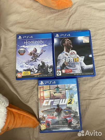 Игры на ps4 horizon/ fifa 18/ the crew 2