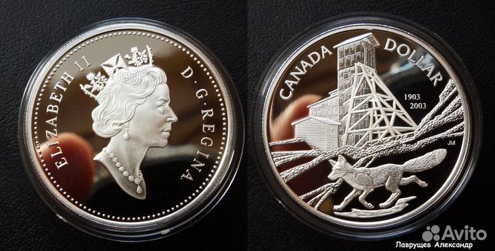 Канада 1 доллар 2003 серебро 999 комплект 2 монеты