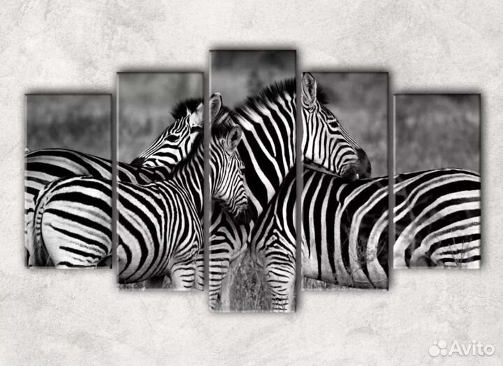 Модульная картина зебры