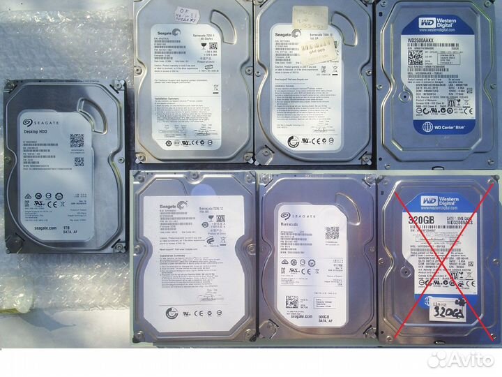 Жесткий диск /1000/500/320/250/160/80 Гb SATA