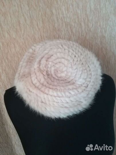 Берет вязаная норка