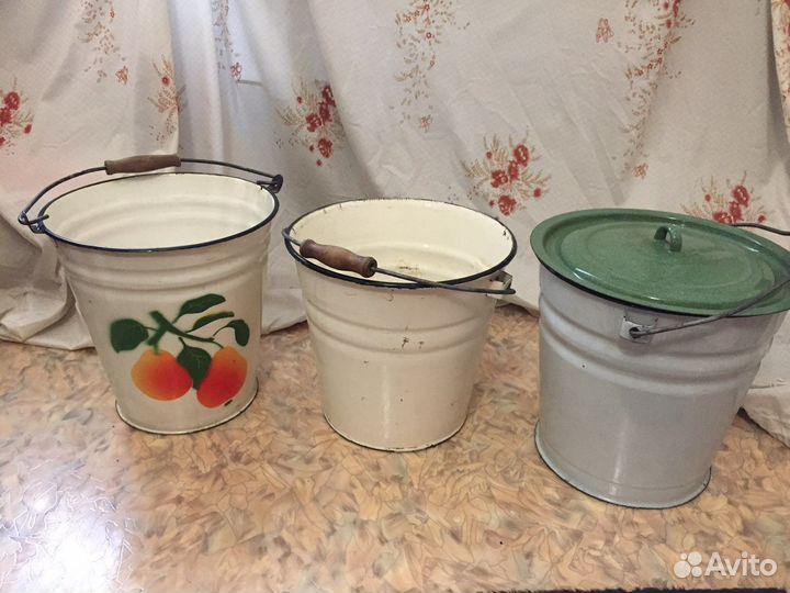 Ведро эмалированное СССР б/у 12 л