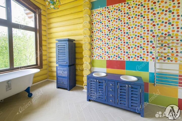 Тумба под раковину в средиземноморском стиле