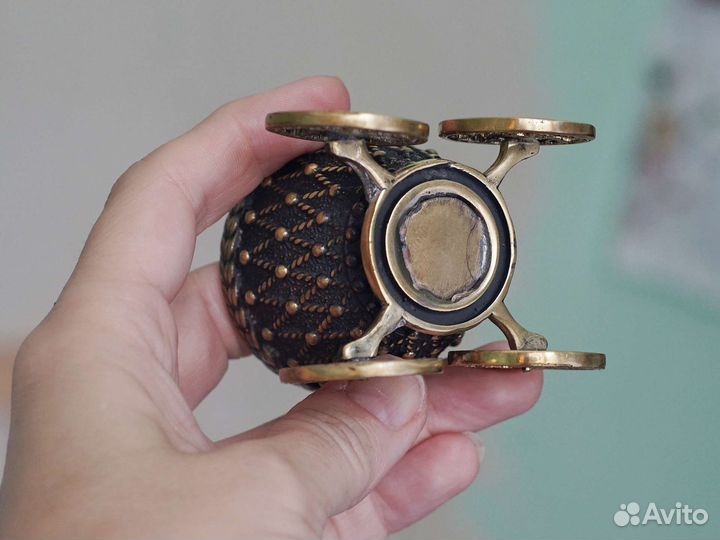 Солонка + ложка бронза винтаж