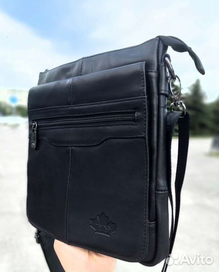 Сумка мужская новая натуральная кожа кожаная