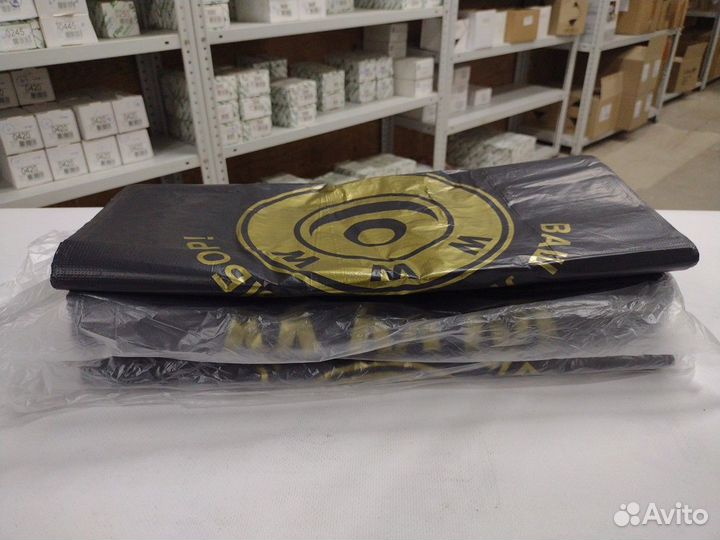 Пакет майка 50кг черный 42+20х64 см 27мк уп.50шт