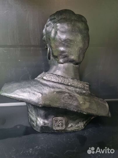 Бюст есенина, 1960 год. Силумин. Высота 20 см