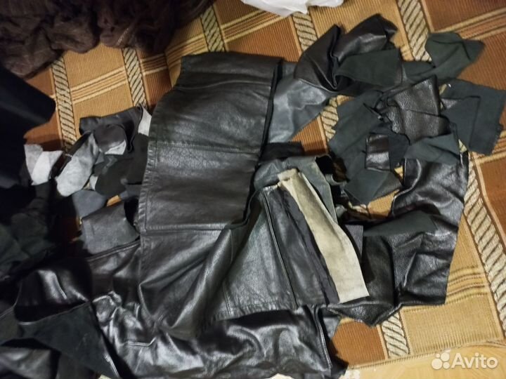 Кожа натуральная обрезки крупные