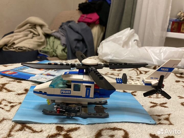 Lego city полицейский вертолет 7741
