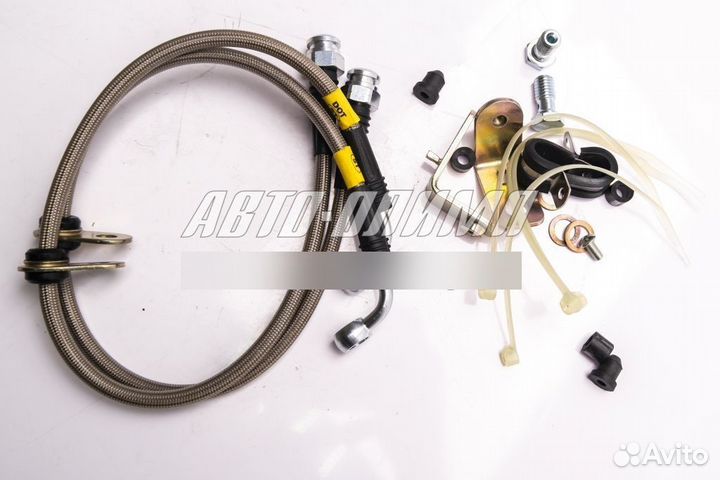 Шланг тормозной передний, армированный, комплект 2