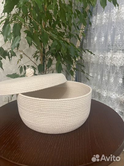 Корзина плетеная из хлопка