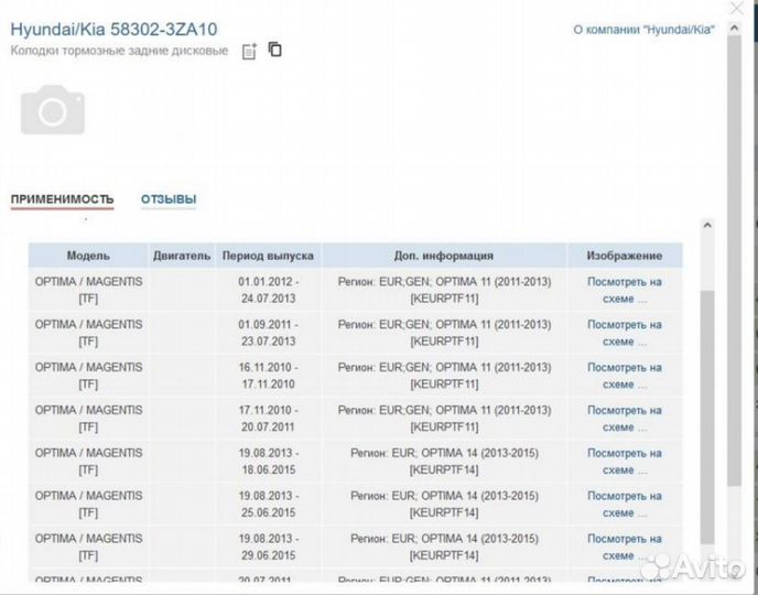 Задние колодки i40/Oprima