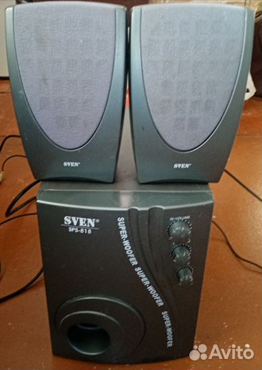 Колонки с усилителем и сабвуфером