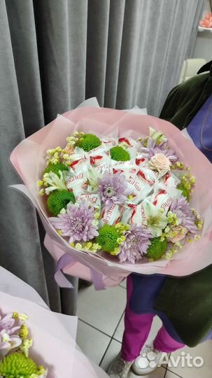 Сладкие букеты. Подарки из цветов и конфет