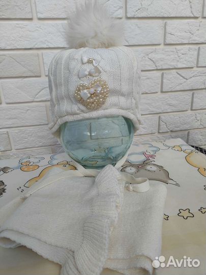 Комплект шапка и шарф 46-48