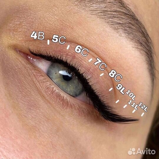 Наращивание ресниц «модель»