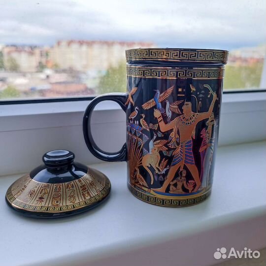 Кружка заварочная с керамическим ситом и крышкой