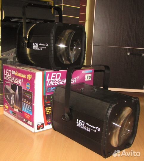 Светомузыка ADj 2шт LED Messenger RGB Mic DMX PC