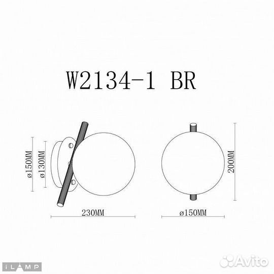 Бра iLamp Golden W2134-1 BR